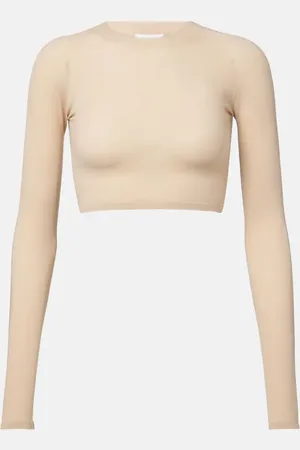 Alaïa Alaïa Top cropped in jersey