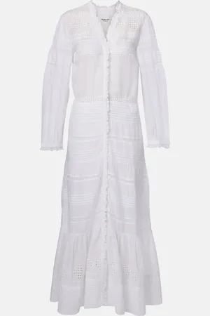 Marant Etoile Abito lungo Daniva in cotone con pizzo