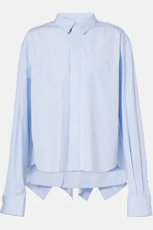 SACAI Camicia in popeline di cotone con volant