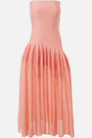 Alaïa Alaïa Abito lungo a pieghe