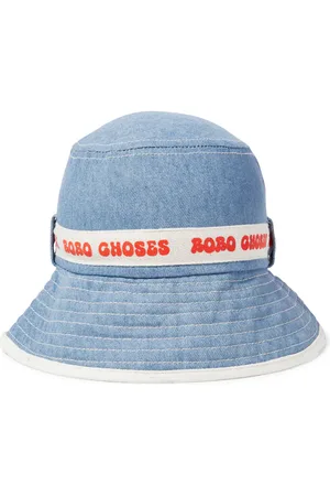 Bobo Choses Cappello da pescatore in denim con logo
