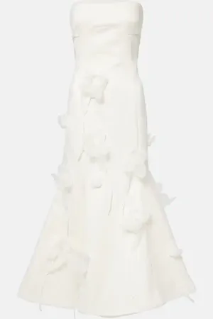 ROTATE Bridal - Abito midi con applicazioni floreali