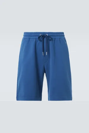 Moncler Shorts in jersey di cotone con denim