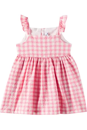 Il gufo Baby - Abito in misto cotone a quadri