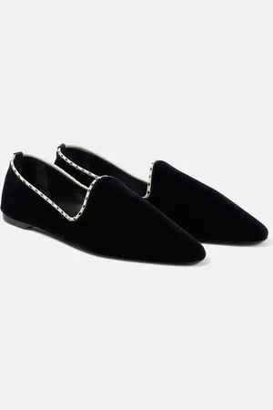 Totême Slippers in velluto con pelle