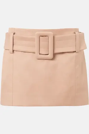 Patou Minigonna in twill di cotone con cintura