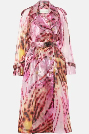 DRIES VAN NOTEN Trench doppiopetto con stampa