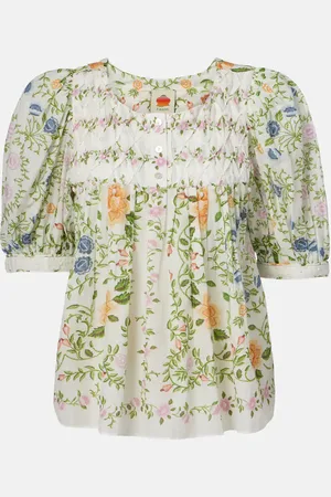 Farm Rio Blusa Folk in cotone con stampa