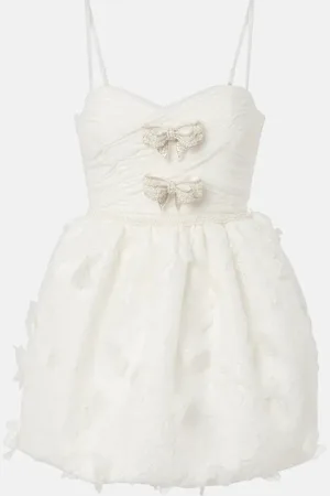Self-Portrait Bridal - Abito corto in organza e pizzo