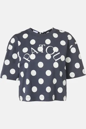 Patou T-shirt cropped in cotone a pois
