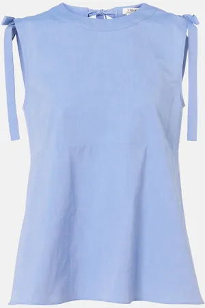 Max Mara Top in canvas di cotone