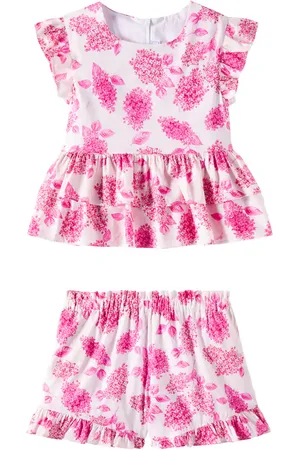 Tartine Et Chocolat Top e shorts in cotone con volant