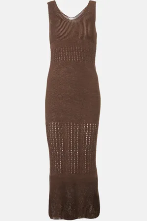 Max Mara Abito lungo Valois in maglia di misto cotone