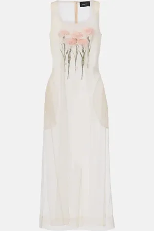 Simone Rocha Abito midi in tulle con applicazioni