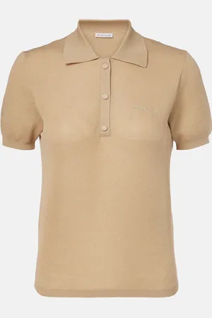 Moncler Polo in misto cotone con logo
