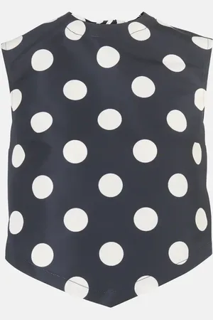 Patou Top cropped in faille a pois