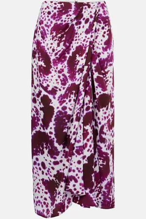 DRIES VAN NOTEN Gonna midi con stampa