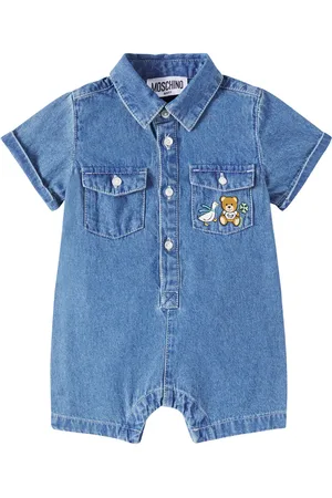 Moschino Baby - Tuta corta di jeans Teddy Bear