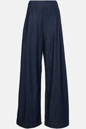DRIES VAN NOTEN Jeans a gamba larga a vita alta