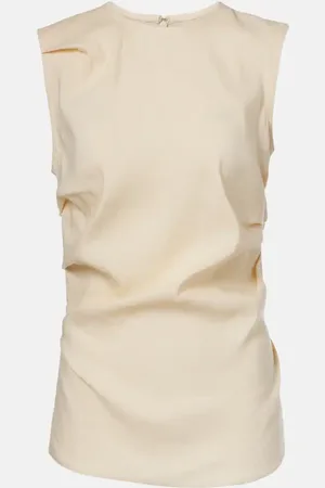 Proenza Schouler White Label - Top Anoushka in misto lino con ruches