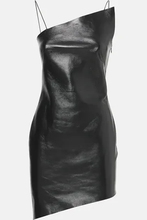 Givenchy Abito corto asimmetrico in pelle