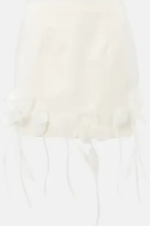 ROTATE Bridal - Minigonna con applicazioni floreali