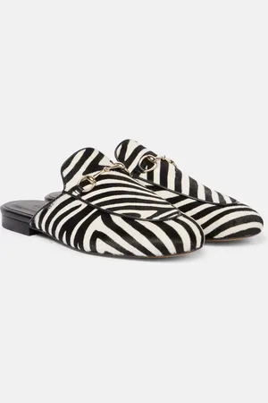 Gucci Mules in cavallino con stampa zebrata