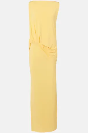 Jacquemus Abito lungo Peplo in jersey con ruches