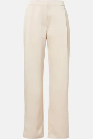 Leset Pantaloni Barb in raso a vita alta