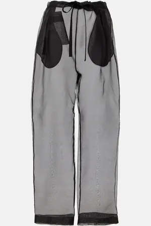 Khaite Pantaloni Trenton in organza di misto seta