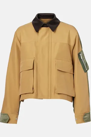 SACAI Giacca blouson in twill di misto cotone