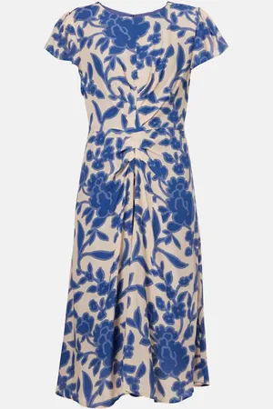 Velvet Abito midi in crêpe con stampa floreale