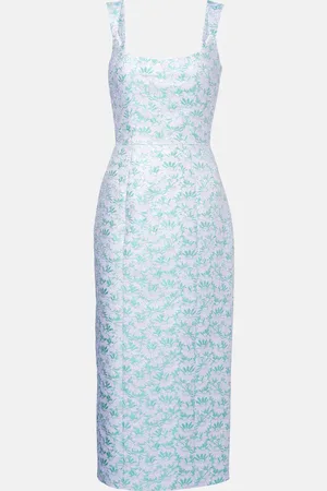 Markarian Abito midi Numa Daisy in broccato floreale