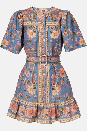 Farm Rio Abito chemisier Superbloom Tapestry in cotone