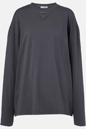 Prada T-shirt oversize in cotone con logo