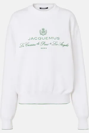 Jacquemus Felpa Vince in misto cotone con ricamo