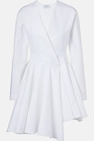 Alaïa Alaïa Abito corto asimmetrico in cotone