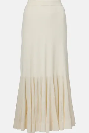 ZIMMERMANN Gonna midi Illuminate in maglia a coste