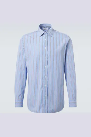 LARDINI Camicia in popeline di cotone a righe