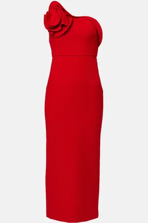 Roland Mouret Abito midi in crêpe con applicazione