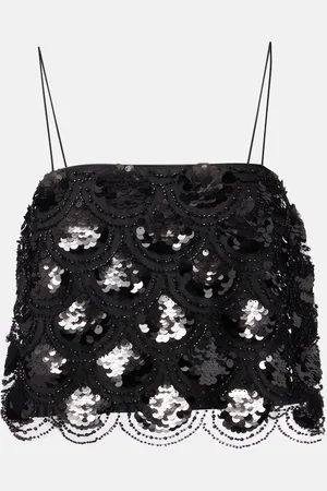 ROTATE Top cropped con paillettes