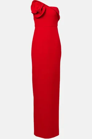 Roland Mouret Abito lungo in crêpe con applicazione
