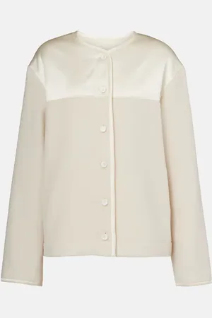 Jil Sander Giacca in lana vergine con raso