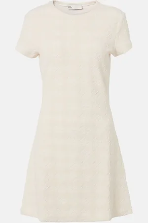 Tory Burch Abito corto in jacquard di spugna di cotone