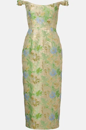 Markarian Abito midi in broccato floreale