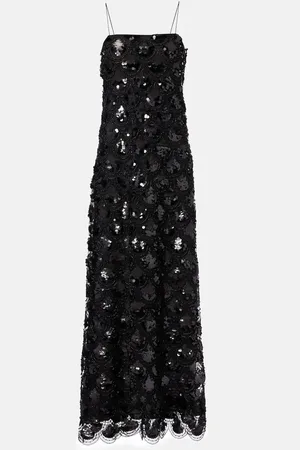 ROTATE Abito lungo con paillettes