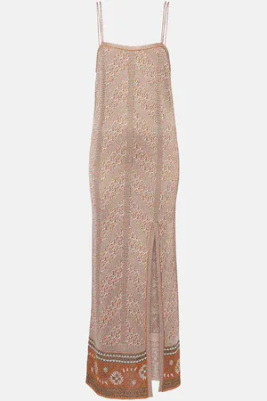 VALENTINO Abito lungo in jacquard con lamé