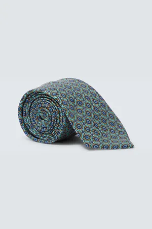 Kiton Cravatta in seta con stampa