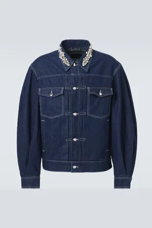 Simone Rocha Giacca di jeans con cristalli