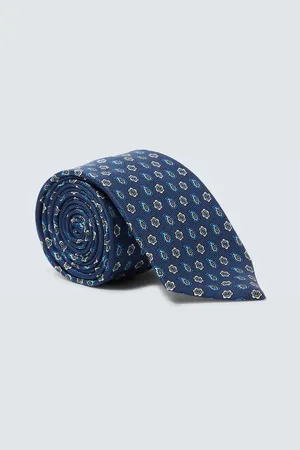Kiton Cravatta in seta con stampa